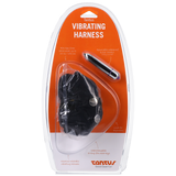 Tantus Velvet Vibrating Harness — Onyx (Includes Bullet) - TS8693