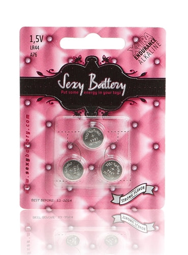 Sexy Batteries LR44 Button Cell — 3-Count Card - SB-107