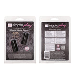 CalExotics Nipple Play Silicone Nipple Suckers — Black (2-Pack) - SE2640502