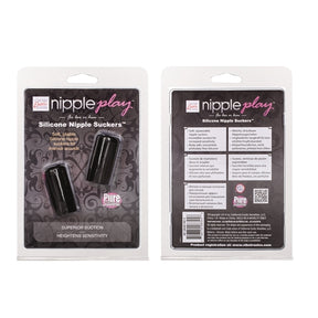 CalExotics Nipple Play Silicone Nipple Suckers — Black (2-Pack) - SE2640502