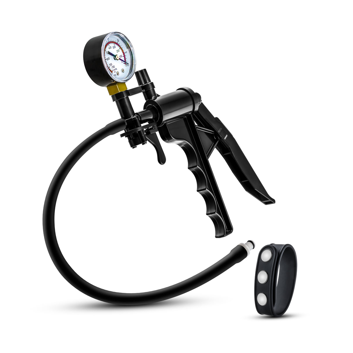 Blush Performance Gauge Pump Pistol with Silicone Tubing & Strap, Black - BL-09101