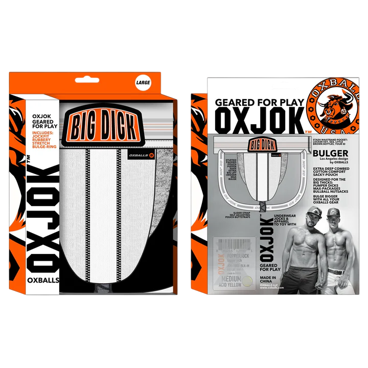 BULGER, the big pouch jock, WHITE SNOW, MEDIUM