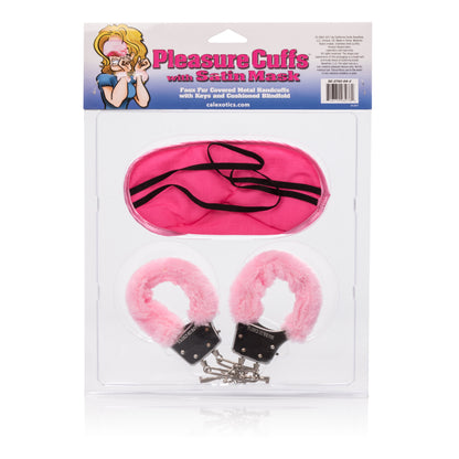 Pleasure Cuffs With Satin Mask by CalExotics