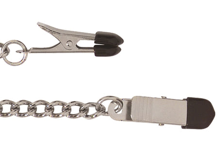 Spartacus Broad-Tip Nipple Clamps with Link Chain - SPF-25