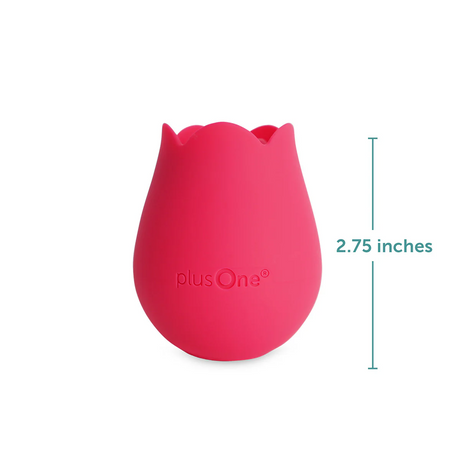 plusOne Rose Arouser — Flower-Shaped Clitoral Vibrator, USB Rechargeable - PO6747N
