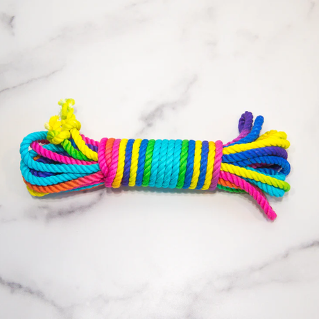 Emojibator Rainbow Bamboo Silk Bondage Rope — 8 m - EM9530