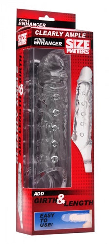 XR Brands Clearly Ample Penis Enhancer Sheath — Clear - SM-AD288