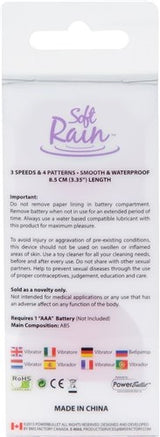 Soft Rain Power Bullet 3 Inch Breeze Coated 7 Function - Lavender by BMS Factory