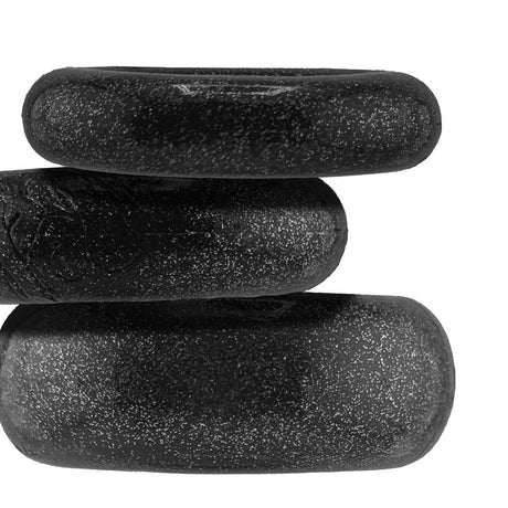 OXBALLS Cockpack 3-Pack Cock Rings — Black Mica - OX-3210-BKM