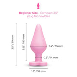 b-Vibe Butties b-Mine Silicone Butt Plug — 3.5" Heart Base - BV3041