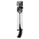 Sportsheets Whip and Tickler — 16 in Marabou & Rubber, Black - SS760-27