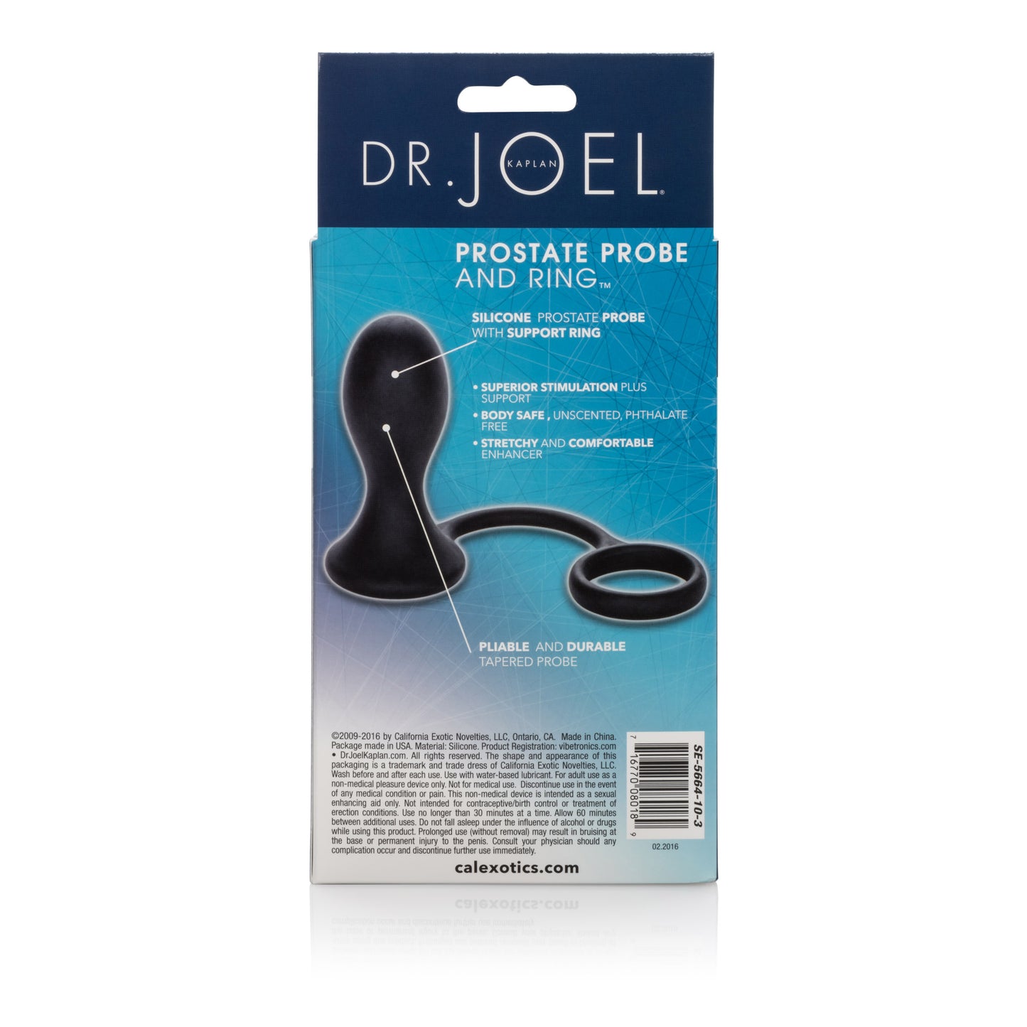 Dr. Joel Kaplan Prostate Probe and Ring - Black by CalExotics