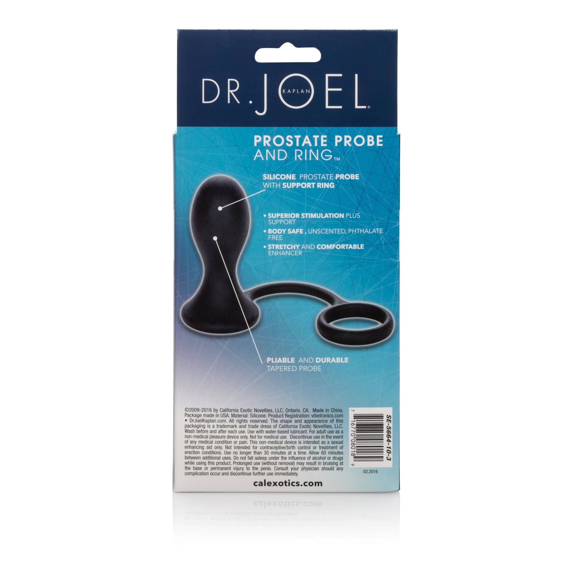 Dr. Joel Kaplan Prostate Probe and Ring - Black by CalExotics