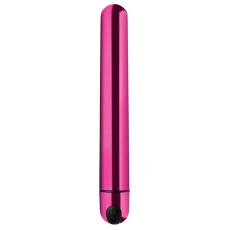 XR Brands 10x Slim Metallic Bullet Vibrator, Pink - BNG-AG764-PNK
