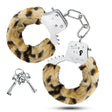 Blush Temptasia Beginner Cuffs — Leopard Faux Fur, Stainless Steel - BL-55419