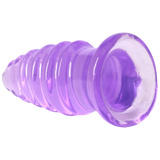 Doc Johnson Crystal Jellies Anal Twist — 5 Inch, Purple - DJ0289-09-CD