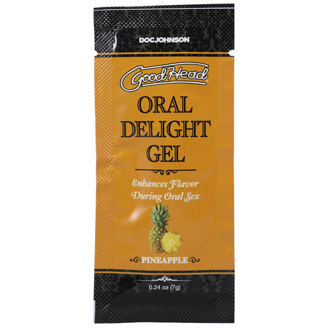 Doc Johnson Goodhead Oral Delight Gel — Pineapple 0.24 oz Single-Use Packet - DJ1387-31-BU