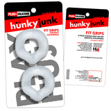 Oxballs Fit Grips 2-Pack Ergo-Fit Cock Rings — Clear, Width 2.5" (50 mm) - HUJ-152-CLR