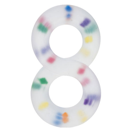 CalExotics Alpha Liquid Silicone Crazy 8 Party Ring — Dual Cock Ring, 1 in - SE1491182
