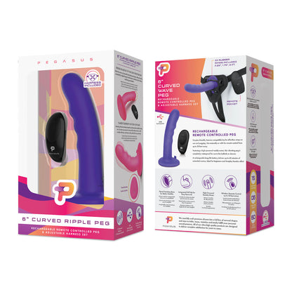 Pegasus 6 Inch Curved Wave Peg - Purple by Last Lixxx