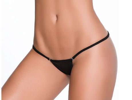 Mapale Hip-Hugging Clip Y-Back Thong — Medium/Large, Black - GE-1092BLKML