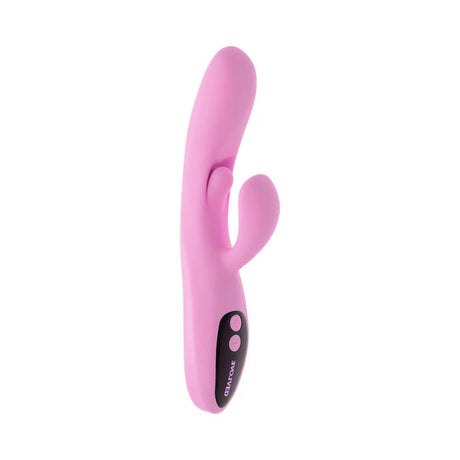 Evolved Novelties Push the Button G-Spot Thrusting Vibrator — Pink - EN-RS-7159-2