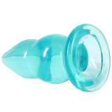 Doc Johnson Crystal Jellies Double Pop Plug — 6 Inch Teal - DJ0288-97-CD