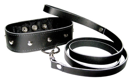 "Leather Collar and Leash Set SS432-02"