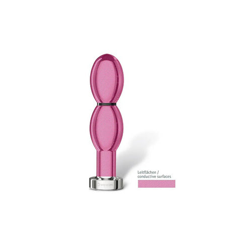 Mystim O(h!)-thello Oval E‑Stim Dildo — Aluminum, 14 cm - MY1104