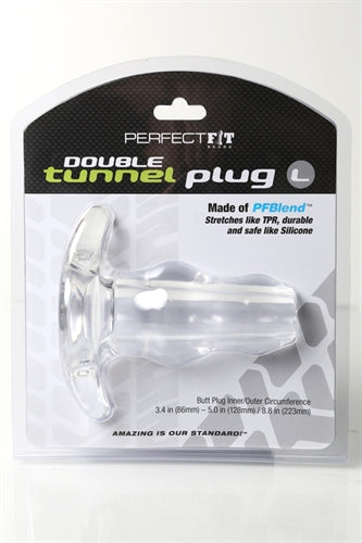 Double Tunnel Plug Large - Clear by Perfect Fit