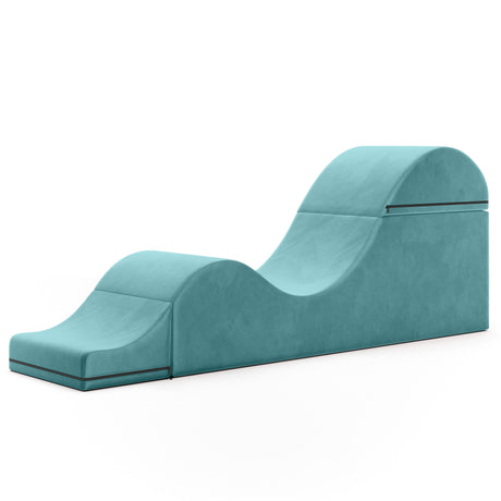 Liberator Aria Flip Chaise — 18 Inch Wide Convertible Sex Chair & Bench, Teal - L7870