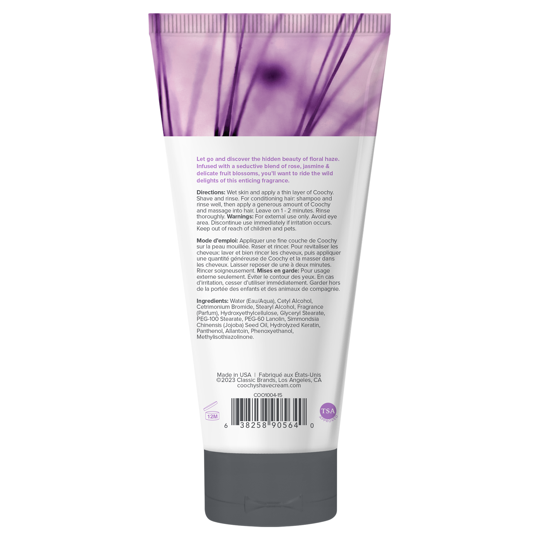 Coochy Shave Cream - FLORAL HAZE tube 0.5oz / 15ml by Coochy