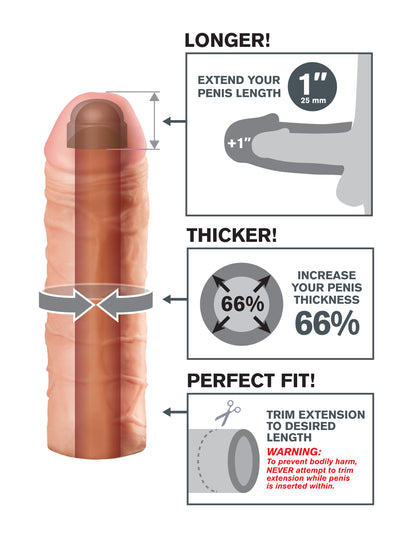 Fantasy X-Tension Mega 1-Inch Extesion by Pipedream