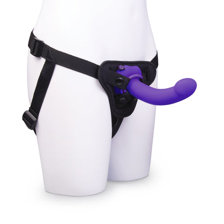 b-Vibe Curved Vibrating Strap-On Kit with 6.5in Silicone Dildo - BV1807