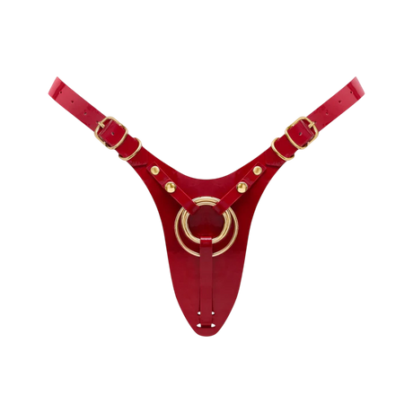 STRAP-ON-ME Fabulous Leatherette Harness — One Size, Red Glossy - SM7463