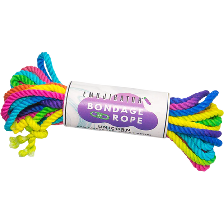 Emojibator Rainbow Bamboo Silk Bondage Rope — 8 m - EM9530