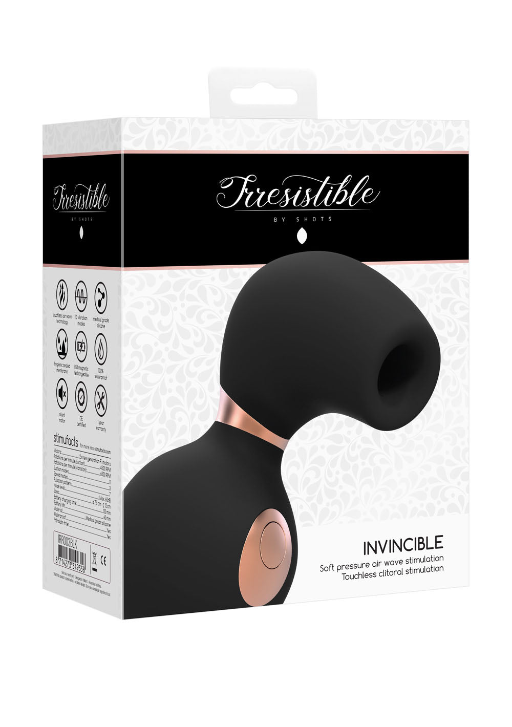 Invincible Clitoral Stimulator - Black by Shots Irresistible