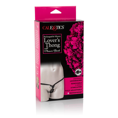 Rechargeable Silicone Lover's Thong With Pleasure Beads by CalExotics