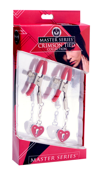 Charmed Heart Padlock Nipple Clamps by XR Brands