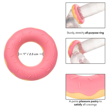 Naughty Bits Dickin’ Donuts Silicone Donut Cock Ring - Pink