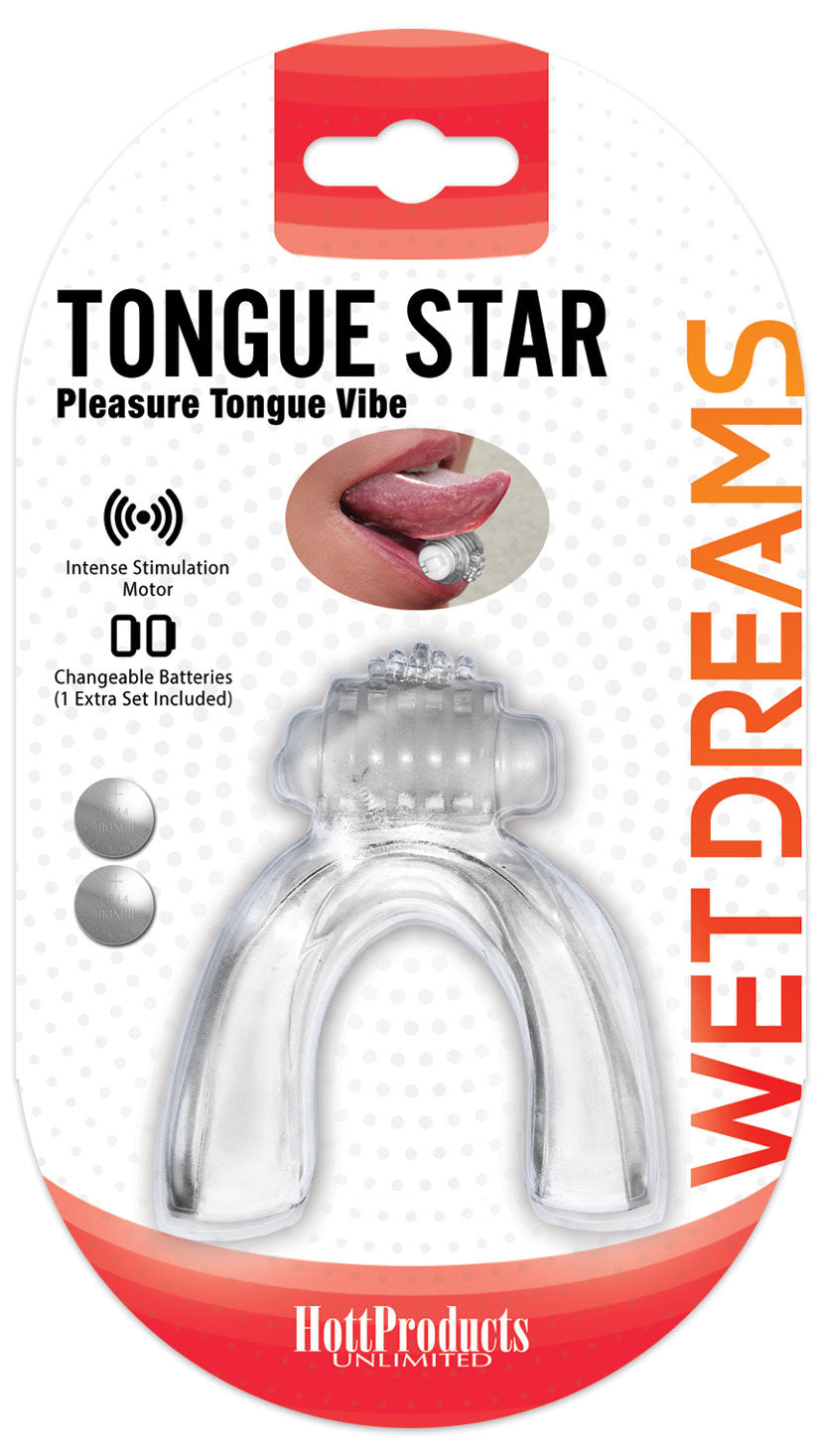 Hott Products Tongue Star Tongue Vibe — Clear - HTP3443