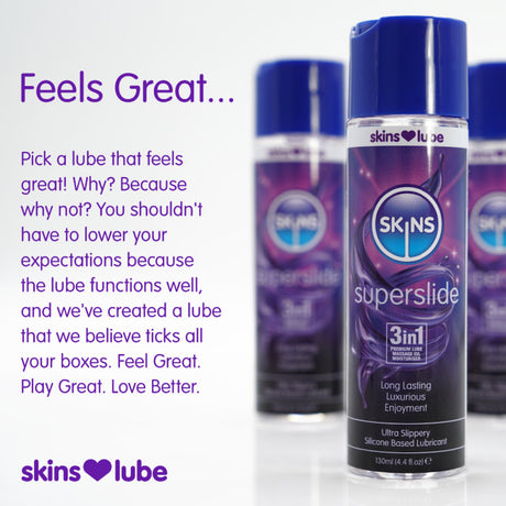 Skins Super Slide Silicone Based Lubricant 4.4oz by Creative Conceptions