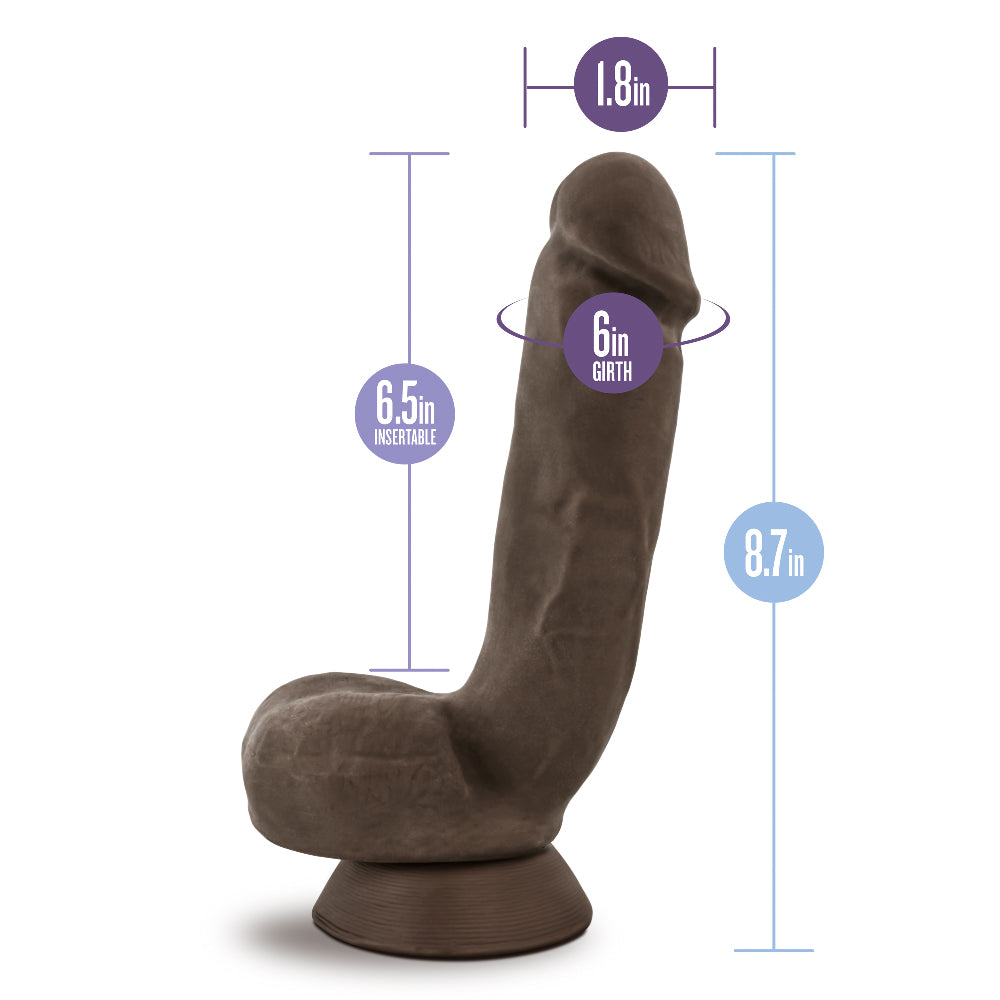 Blush Au Naturel Jerome Realistic Dildo — Brown, 8.5" - BL-55306