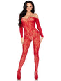 Leg Avenue Lace Jumpsuit — One Size, Red - LA-89366REDOS