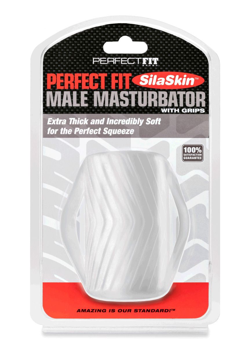 Perfect Fit Male Masturbator With Grips - Clear by Perfect Fit