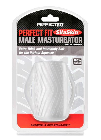 Perfect Fit Male Masturbator With Grips - Clear by Perfect Fit