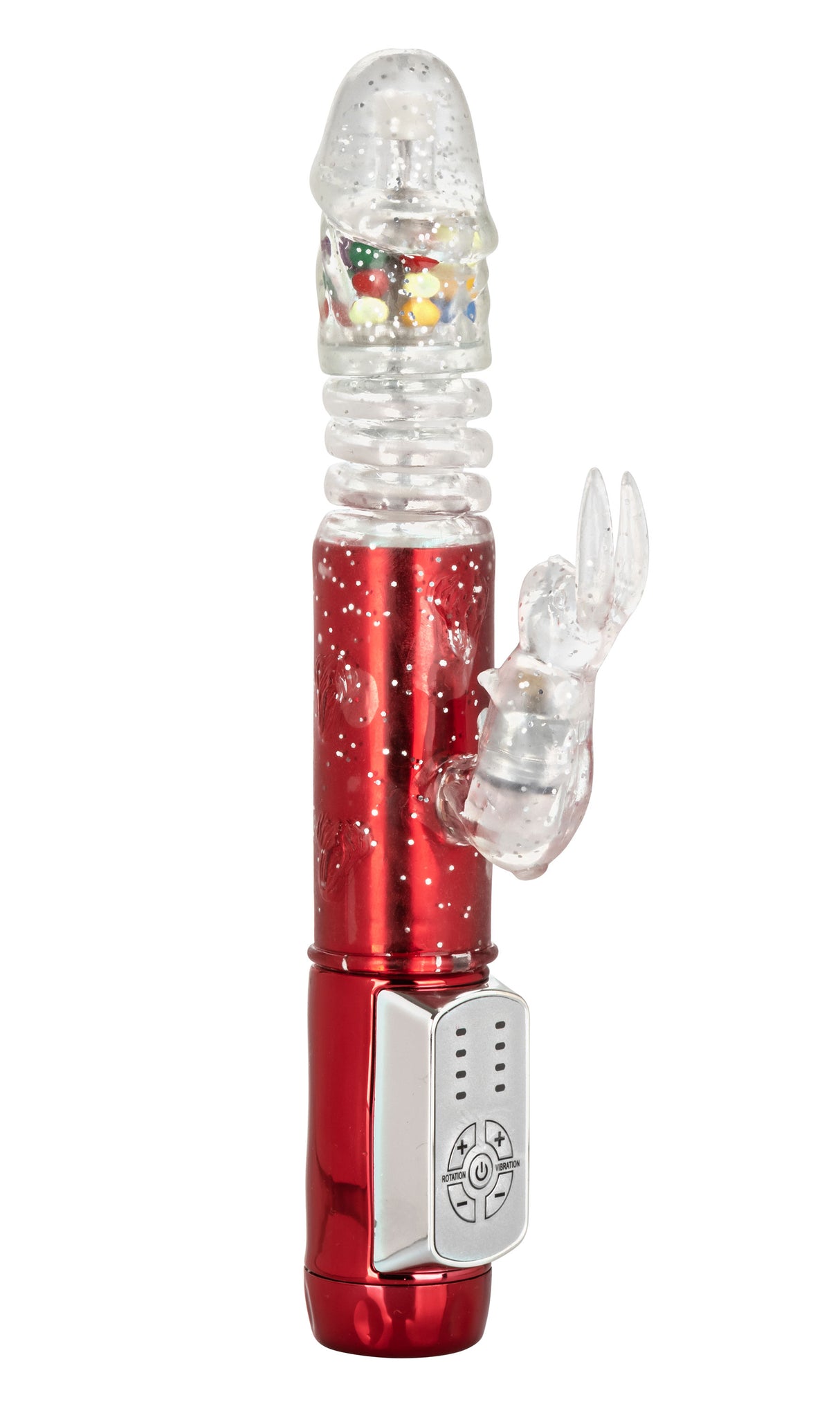 CalExotics Naughty Bits Thrusting Jack Rabbit Vibrator - Red - SE4410253