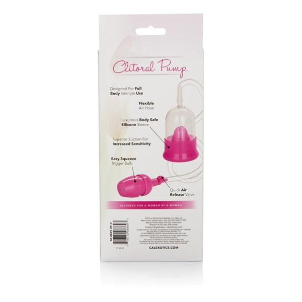 CalExotics Clitoral Pump with Silicone Sleeve — Pink - SE0624053