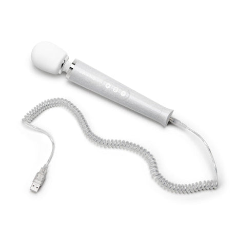 LE Wand All That Glimmers Petite Wand Vibrator — White Special Edition - LW0281