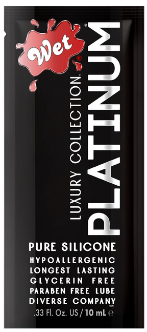 Wet Platinum Silicone Lubricant Pouch, 0.33 fl oz (10 mL) - WT000